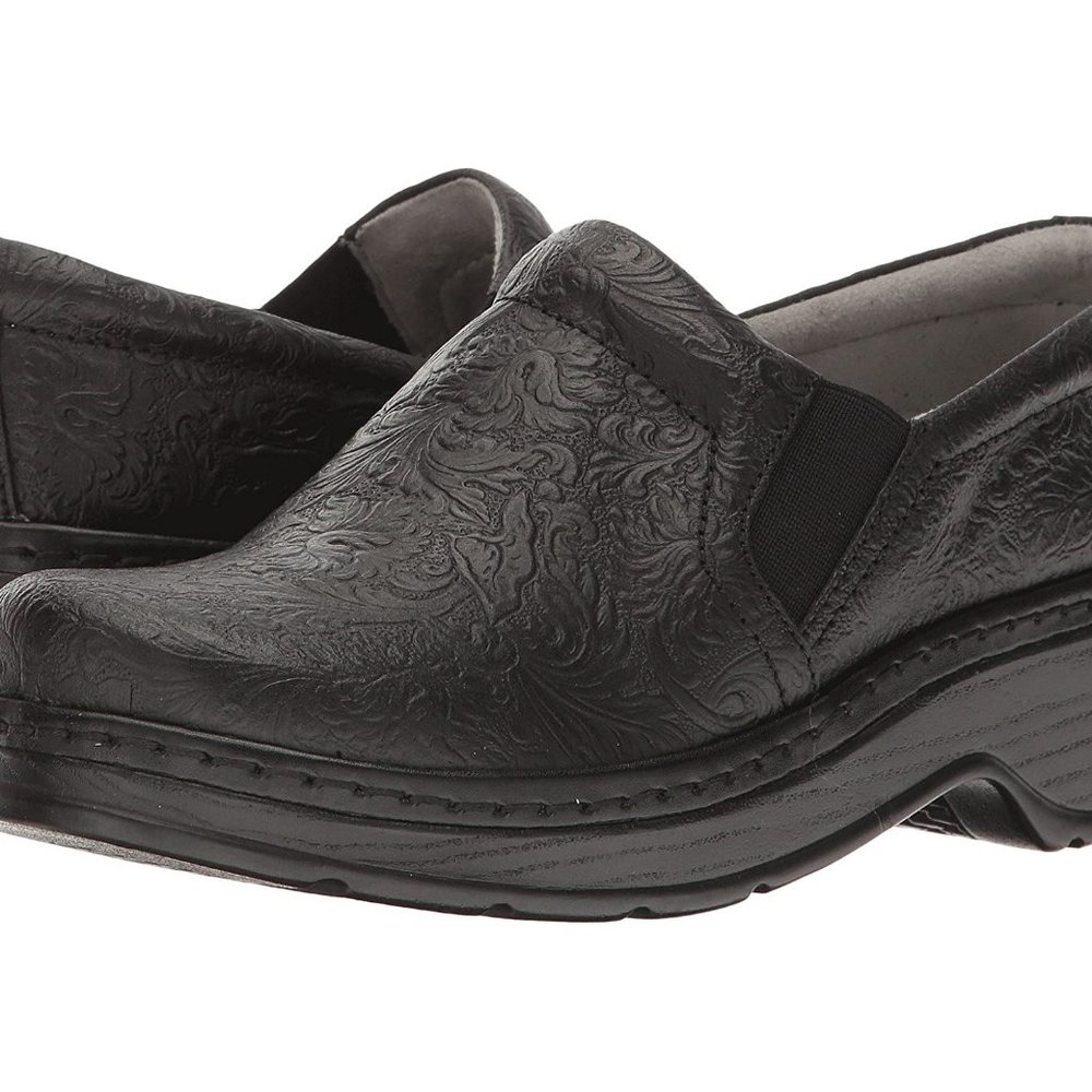 Klogs Footwear Naples Unisex Black Tooled Leather Shoes Size 12W